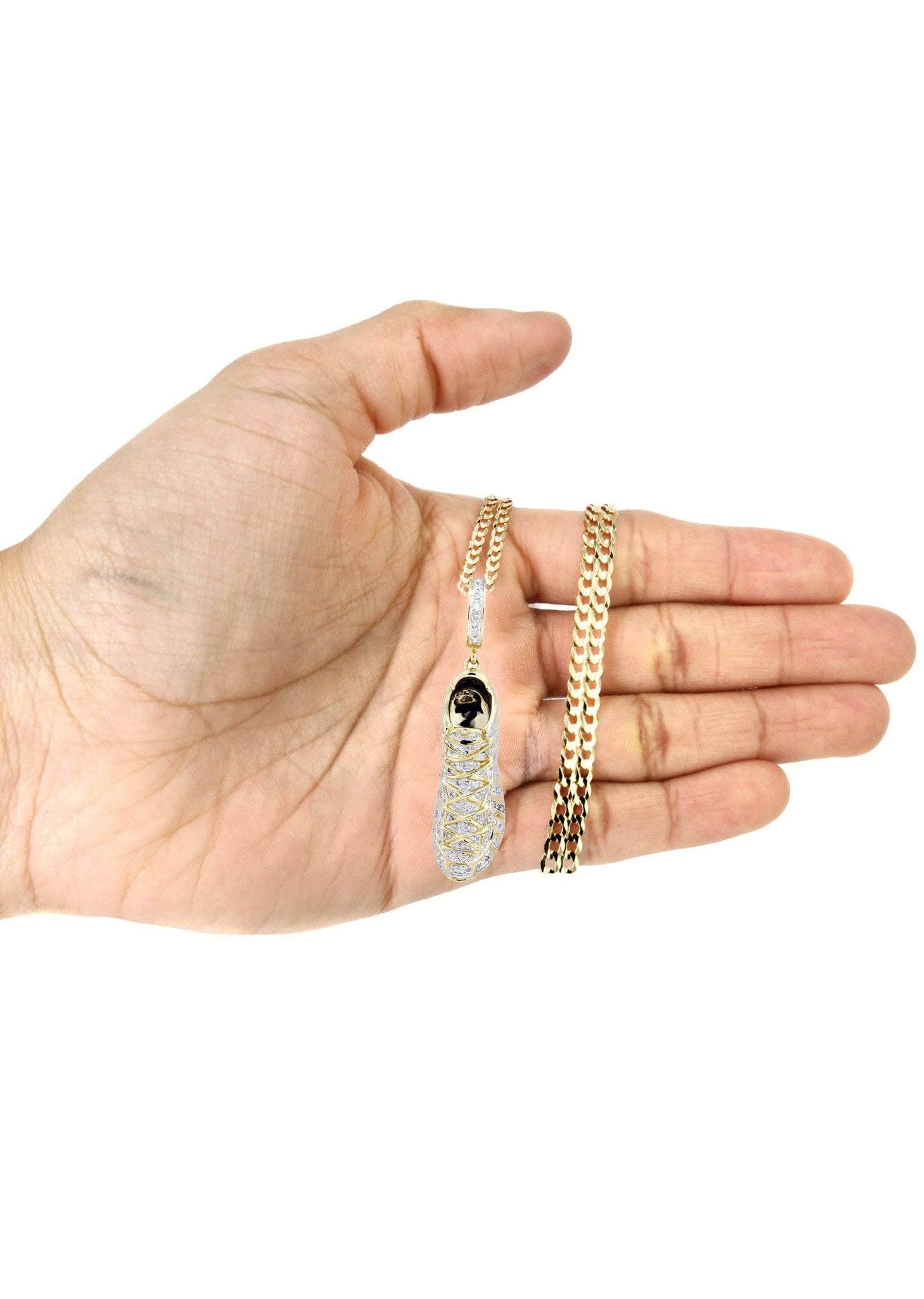 10K Yellow Gold Sneaker Diamond Necklace - 0.68 Carats | Elegant Jewelry Gift for Women | Perfect for Parties, Anniversaries & Special Occasions