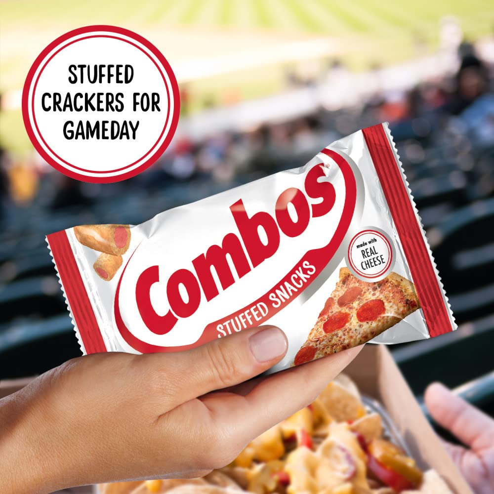 Pepperoni Pizza Crackers - Baked Snacks, 1.7oz Bags (18 Count, Pack of 2) | Perfect for School Lunches, Office Snacks & Road Trips
