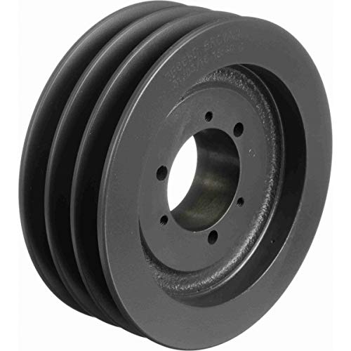 3B68SD Q-D Sheave - Cast Iron 3 Groove Pulley for A or B Belts with SD Bushing | Industrial Machinery, HVAC Systems & Power Transmission Applications