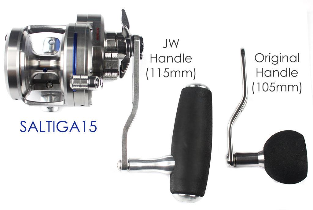 Jigging World Power Handle Upgrade for Daiwa Saltiga, Saltist, Sealine Star Drag Fishing Reels - Heavy Duty Replacement Handle for Saltwater & Offshore Fishing