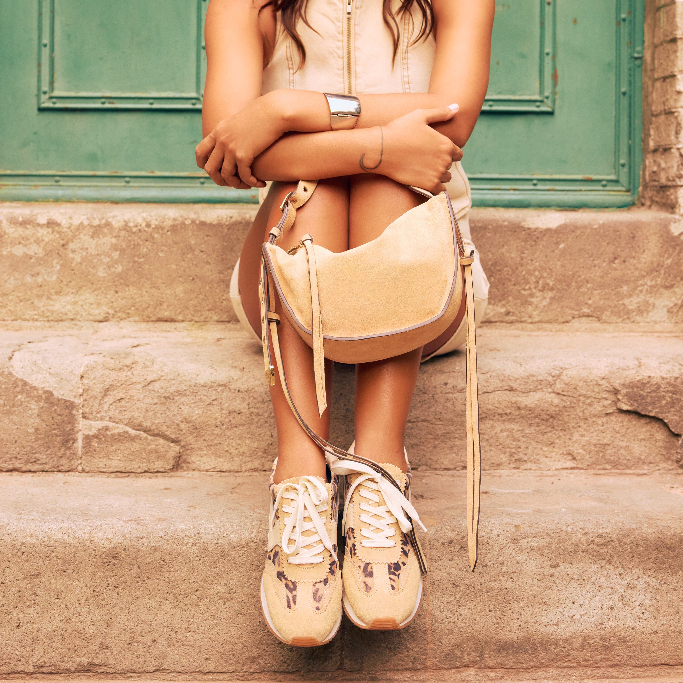 B.NTCD Women's Sneakers - Lightweight Leopard Print Suede Shoes for Casual Wear & Street Fashion