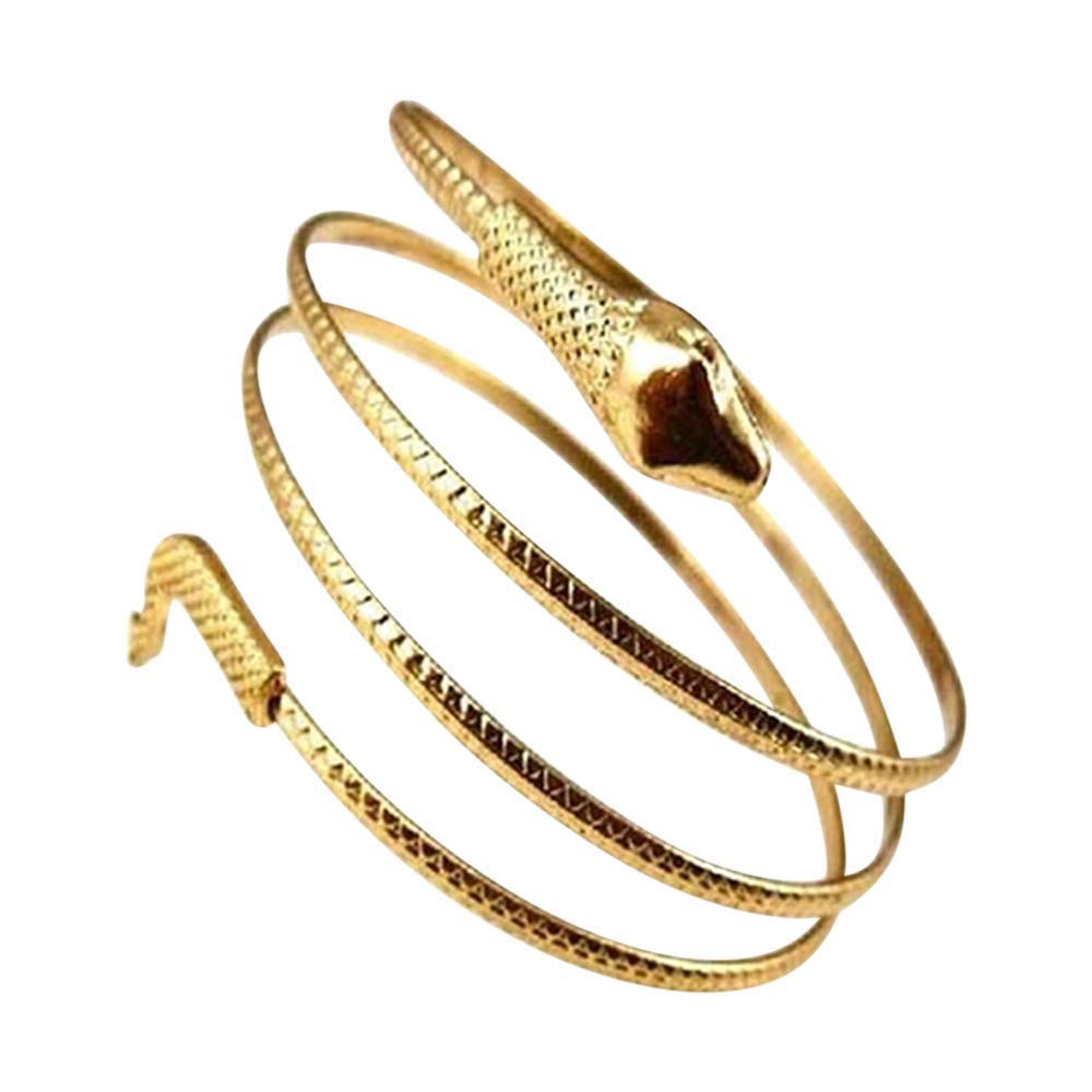 Punk Fashion Coiled Snake Spiral Arm Cuff Bracelet - Gothic Armband for Women & Men - Perfect for Concerts, Parties & Alternative Fashion