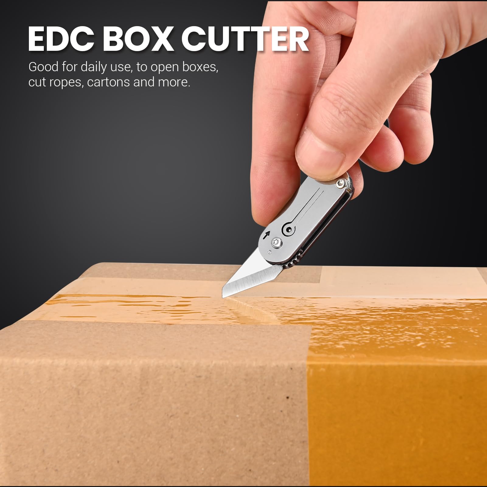 Small Keychain Pocket Knife - Mini Folding Knife & Box Cutter | Cool EDC Gadget with Unique Design | Tiny Everyday Carry Tool | Perfect Gift for Men & Women | Great for Camping, Hiking, and Outdoor Adventures