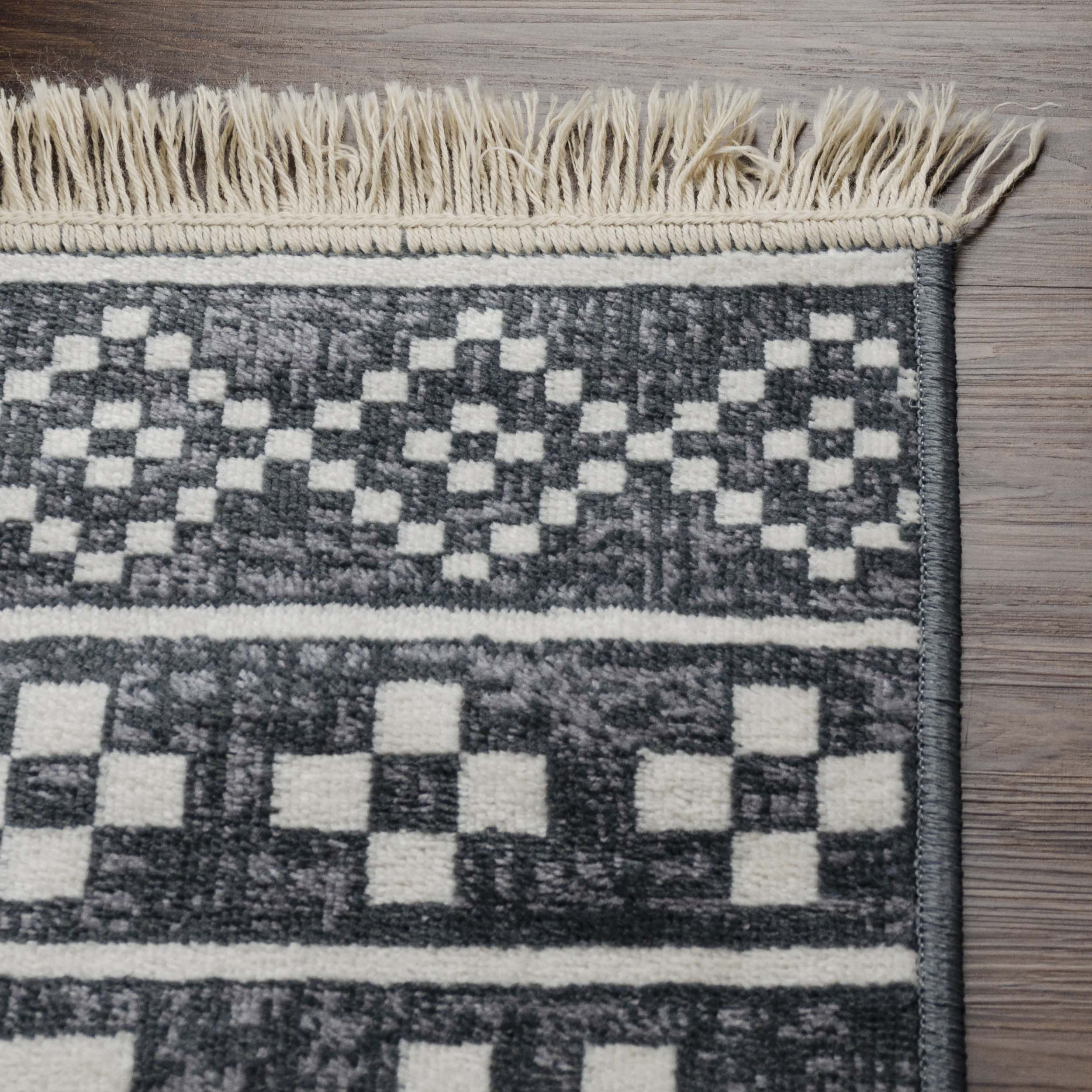 Stylish Geometric Diamond Pattern Indoor Area Rug & Runner - Soft Non-Slip Floor Carpet for Living Room, Bedroom, Hallway | Home Decor & Modern Interior Design