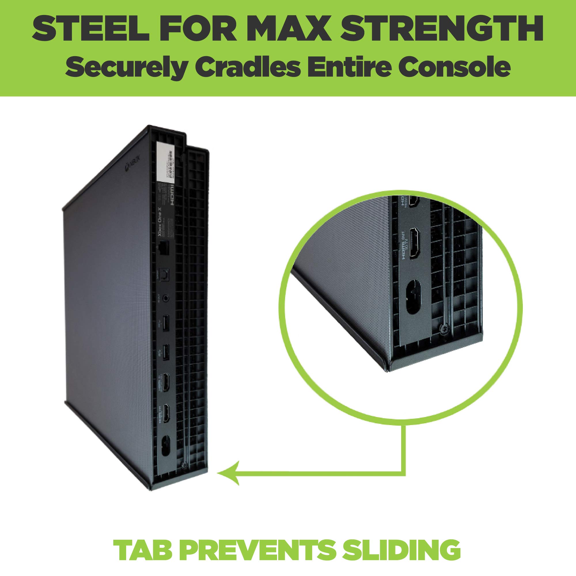 HIDEit X1X Wall Mount Bundle - Steel Mount for Xbox One X & 2 Controllers | Secure TV Storage Solution | Perfect for Gaming Setup & Space-Saving Home Entertainment