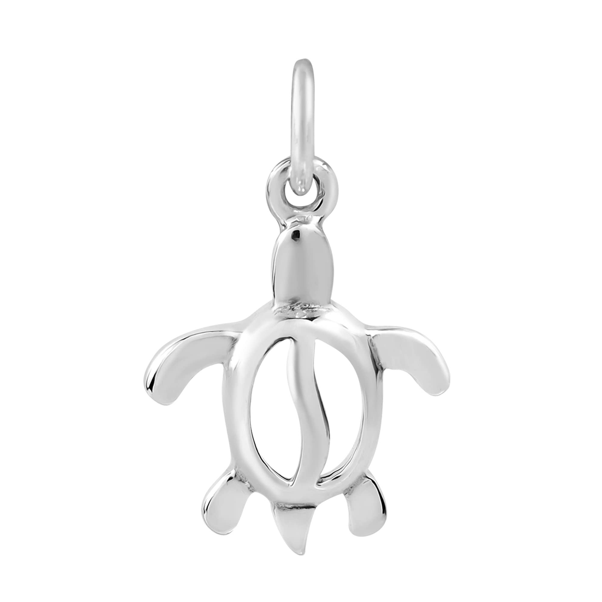 Adorable Tiny Sea Turtle .925 Sterling Silver Pendant Charm - 925 Silver Turtle Necklace for Women & Men | Ocean-Themed Jewelry Gift | Perfect for Beach Vacations, Marine Lovers & Everyday Wear