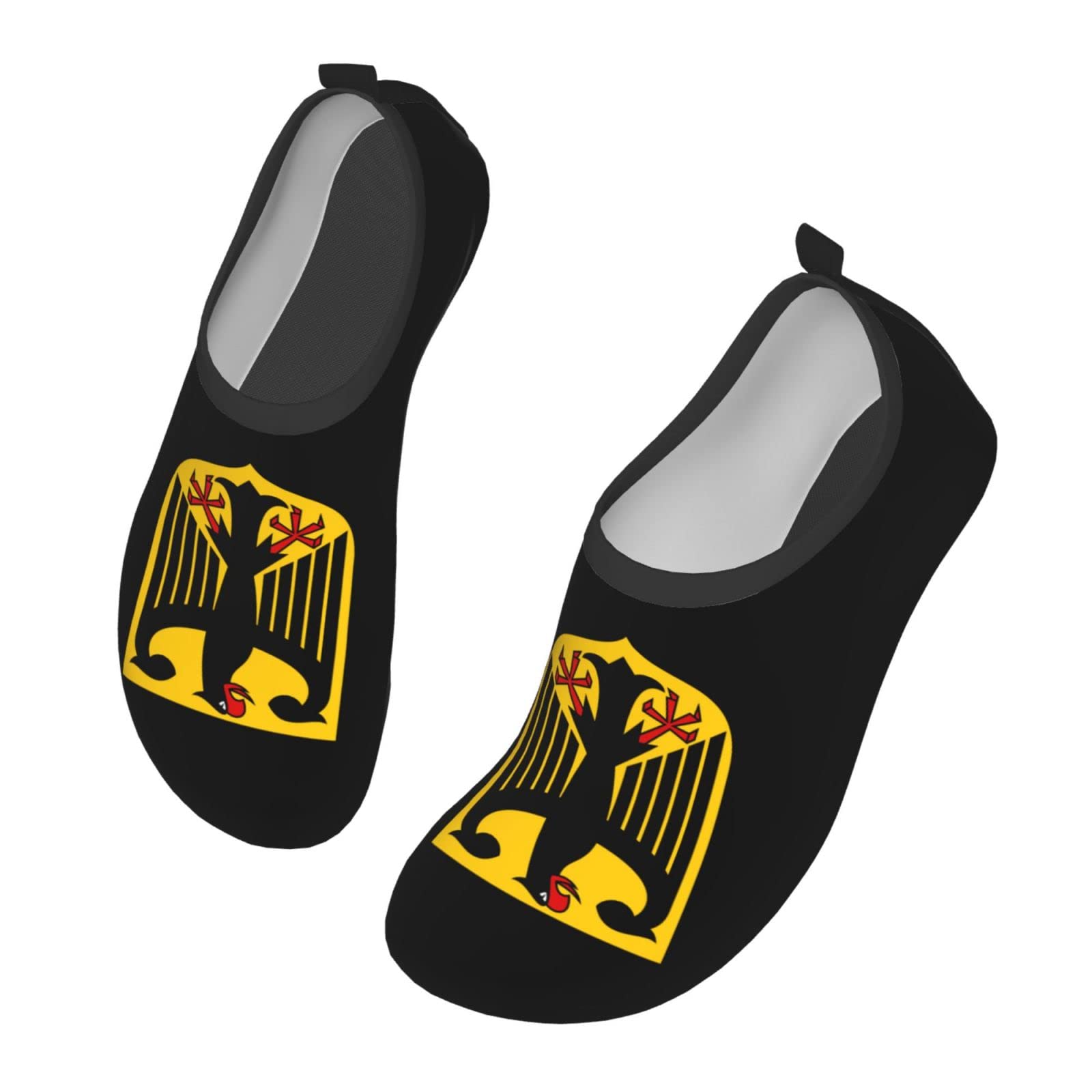 German Coat of Arms Eagle Water Shoes for Men & Women - Quick-Dry Aqua Shoes for Beach, Pool & Water Sports | Non-Slip Wading Shoes for Swimming, Fishing & Outdoor Activities