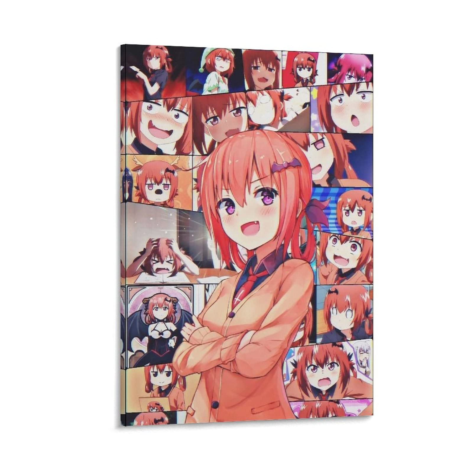 ZGDL Gabriel Dropout Japanese Anime Poster - Cute Satania Canvas Wall Art 24x36inch (60x90cm) - Perfect for Living Room, Bedroom & Anime Fan Decor