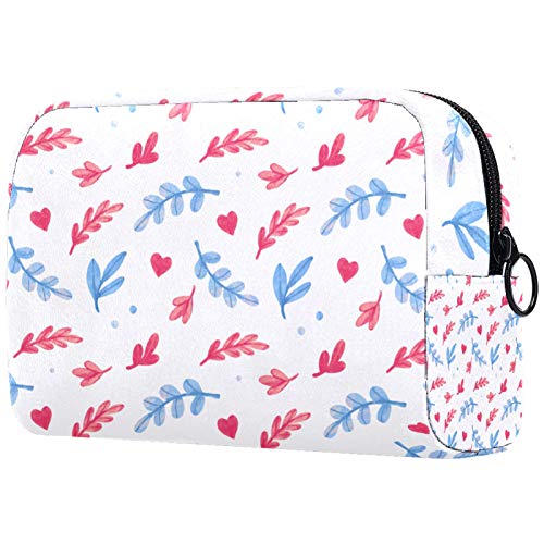 Waterproof Watercolor Leaves Cosmetic Bag for Women - Travel Makeup Organizer & Toiletry Pouch | Perfect for Gym, Vacation, and Daily Essentials Storage