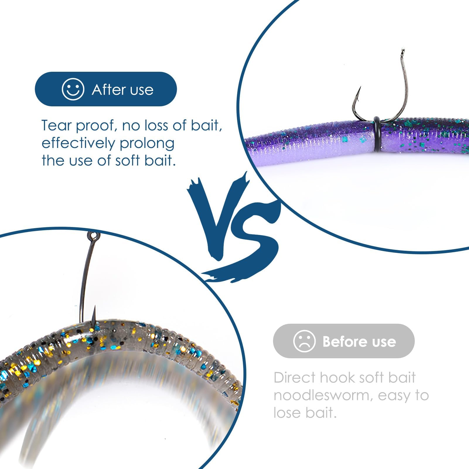 **Wacky Rig Tool with 300 O-Rings Kit – Senko Finesse Worm Rigging Tool for Bass Fishing | Easy Installation, Portable Fishing Gear with Keychain Lanyard | Perfect for Bait Casting & Freshwater Fishing (Blue)**