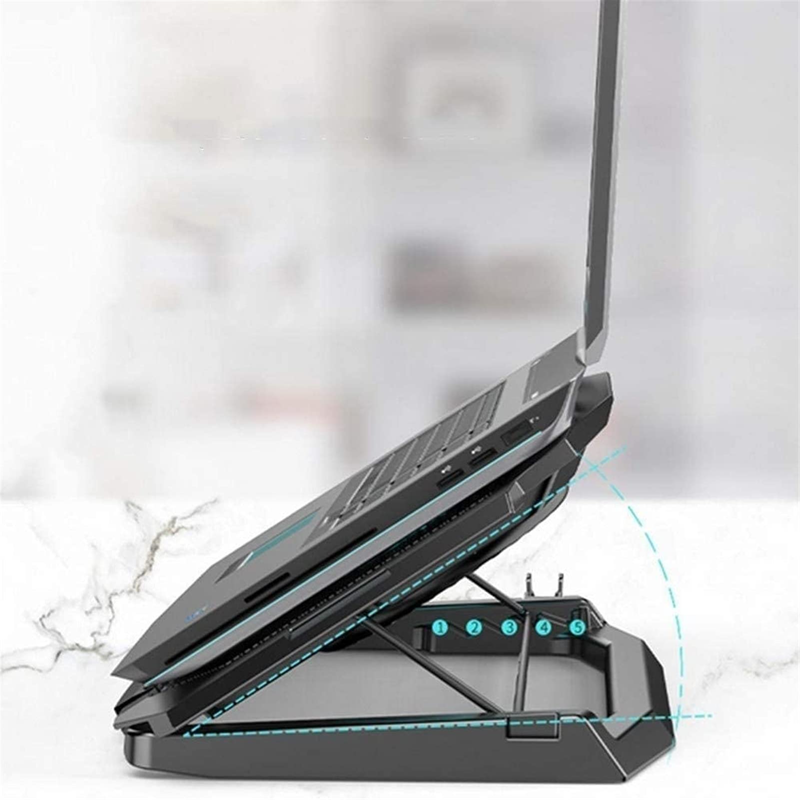 Best Laptop Cooling Pad with Powerful Quiet Fans - Ultra Fast Cooling for Notebooks & Computers - Perfect for Gaming, Office Work & Long Computing Sessions