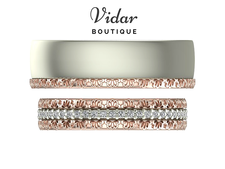 Unique Matching Wedding Bands for Couples - Elegant His & Hers Wedding Ring Sets - Perfect for Engagement, Anniversary & Vow Renewal Ceremonies