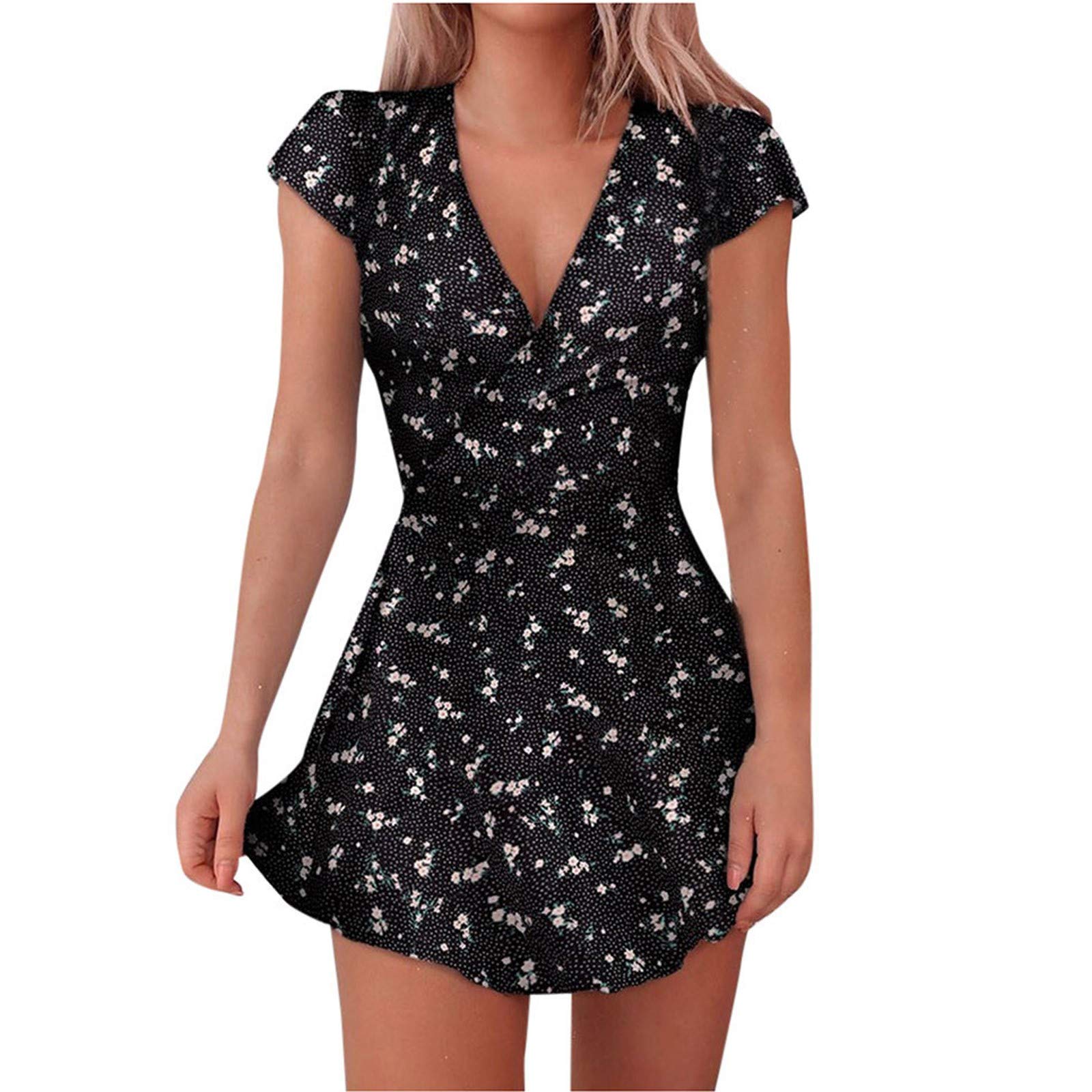 Boho Floral Print Midi Swim Dress for Women - Stylish One-Piece Bathing Suit with Ruffle Detail, Perfect for Beach Vacation, Pool Party & Summer Getaway