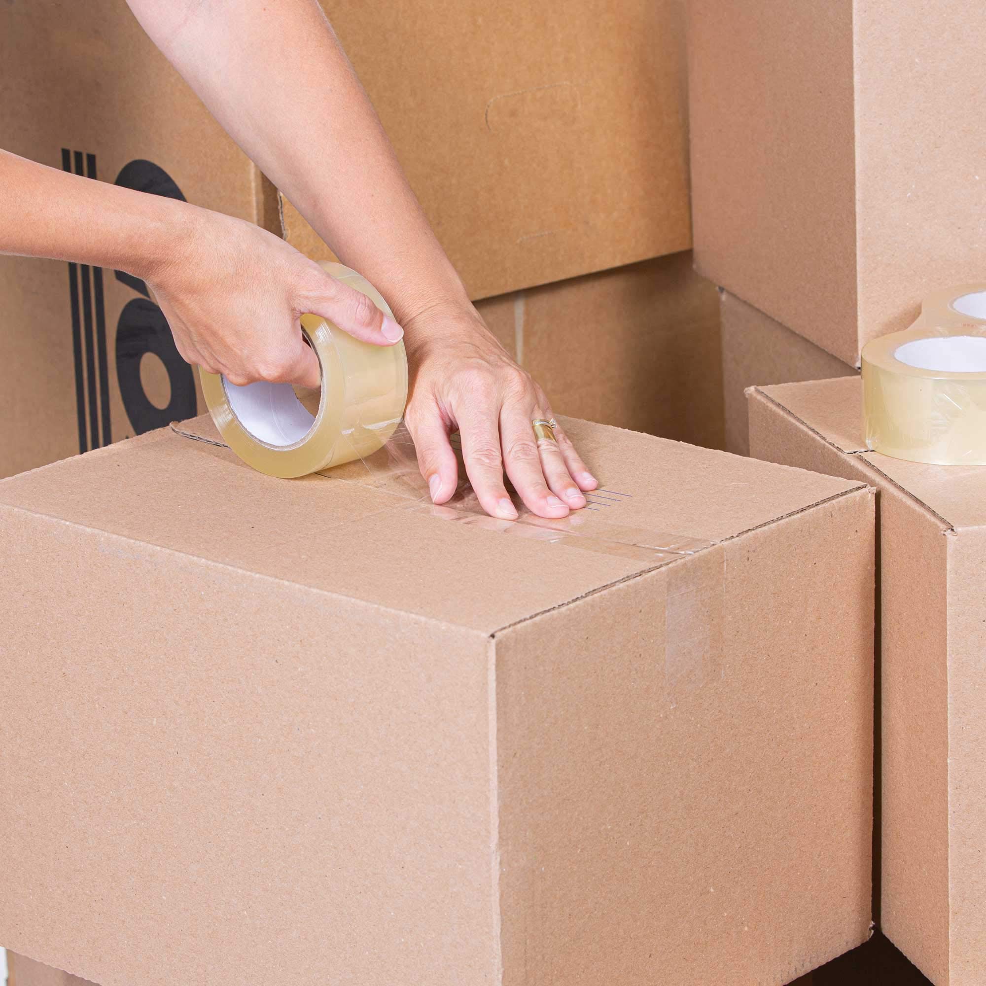 APQ 24 Rolls of 3” x 110 Yards Carton Sealing Tape - 2 Mil Thick 50 Micron Polypropylene Packing Tape with Acrylic Adhesive for Shipping, Moving Boxes & Storage - Weatherproof, Non-Yellowing Heavy Duty Packaging Tape for Home, Office & Warehouse Use