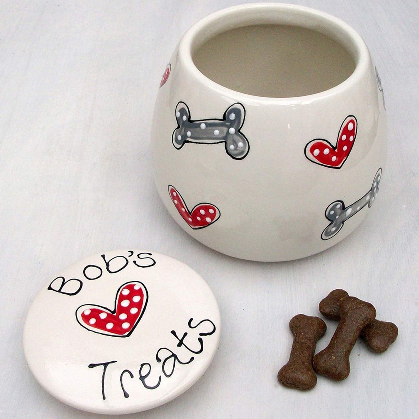 Personalized Dog Treat Jar - Customizable Pet Snack Storage for Dog Biscuits & Training Rewards - Perfect for Home, Travel & Gifting