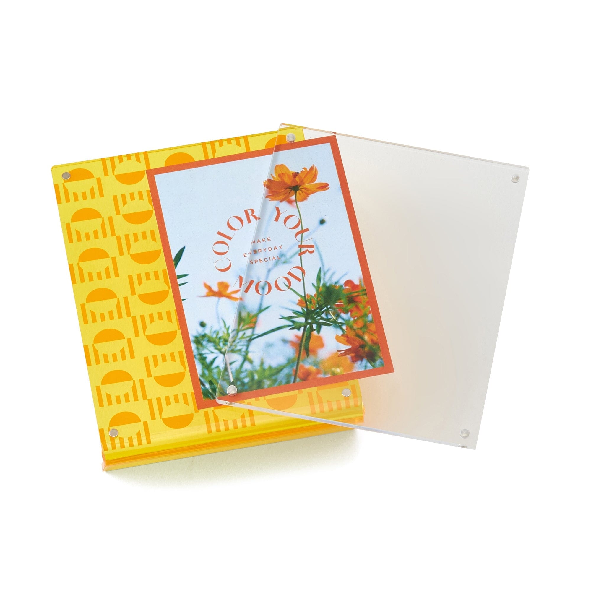 Vibrant Yellow Acrylic Mini Photo Frame - Perfect for Home Decor, Office Desk, and Gift Giving