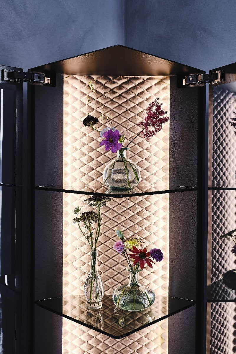 ATELIER Glass Display Cabinet for Collectibles - Perfect for Showcasing Figurines, Jewelry & Memorabilia in Home or Retail Stores