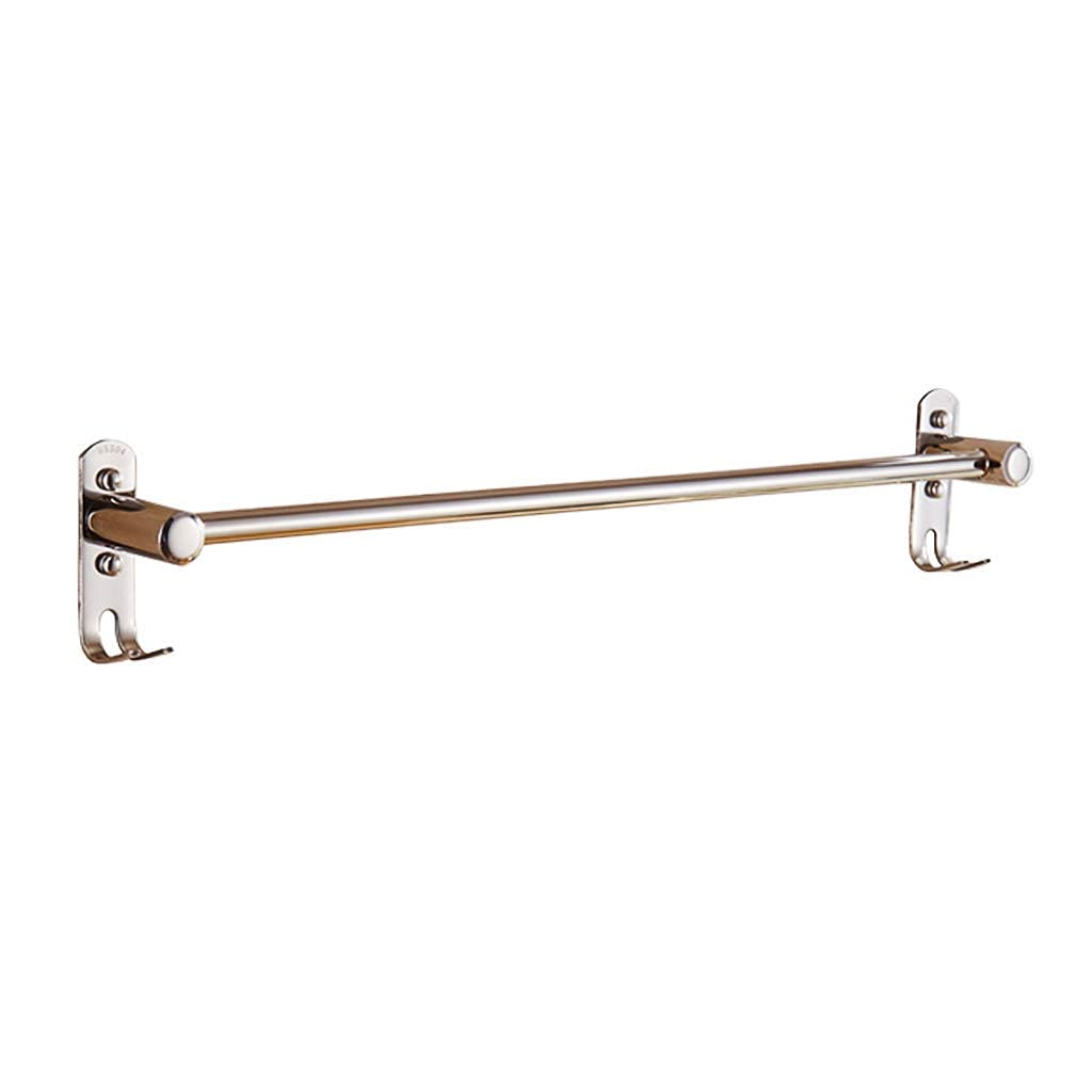 Stainless Steel Wall Mounted Towel Rack - 80cm Single Towel Bar for Bathroom & Kitchen - Rustproof Bath Towel Holder with Heavy Duty Installation - Perfect for Spa, Gym, and Home Decor