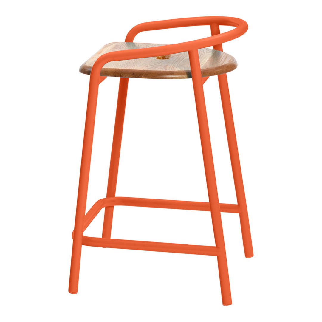 Modern Bender Counter Stool - Adjustable Height Bar Stool with Backrest for Kitchen Island, Breakfast Nook & Home Bar - Comfortable Swivel Seat for Dining & Entertaining