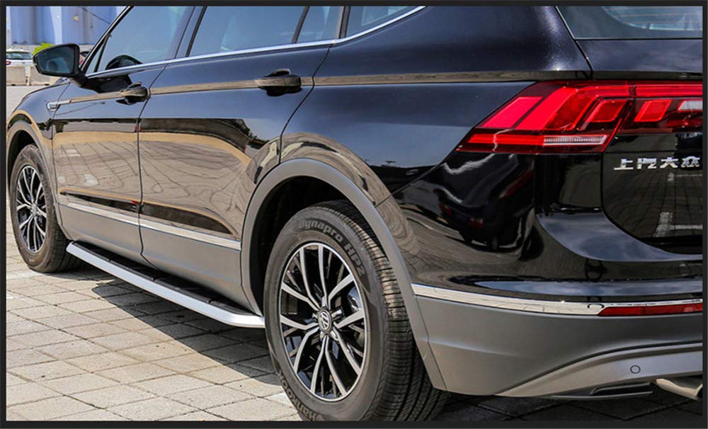 2 Pcs Aluminum Running Boards Side Steps Nerf Bars for Volkswagen VW Tiguan 2017-2020 - Durable Off-Road Protection & Easy Installation (Perfect for Adventure, Daily Use & Truck Customization)