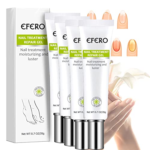 Nail Repair Treatment Gel for Damaged Fingernails & Toenails - 4PCS Moisturizing Essence Gel with Soothing Formula | Perfect for Nail Care, Manicures, and Post-Gel Polish Recovery
