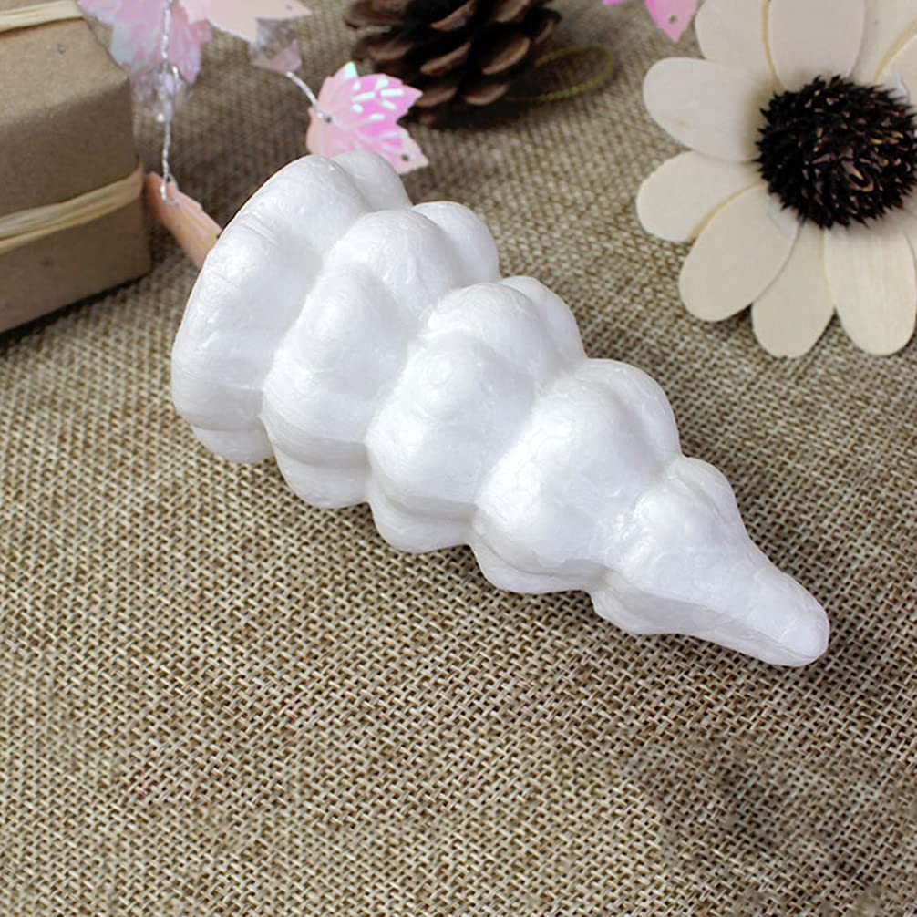 EXCEART 15pcs White Christmas Tree Tower Desk Topper - DIY Wreath Making Supplies, Handmade Tabletop Decorations, Foam Craft Accessories for Holiday Party, Home, Office & Kids DIY Projects