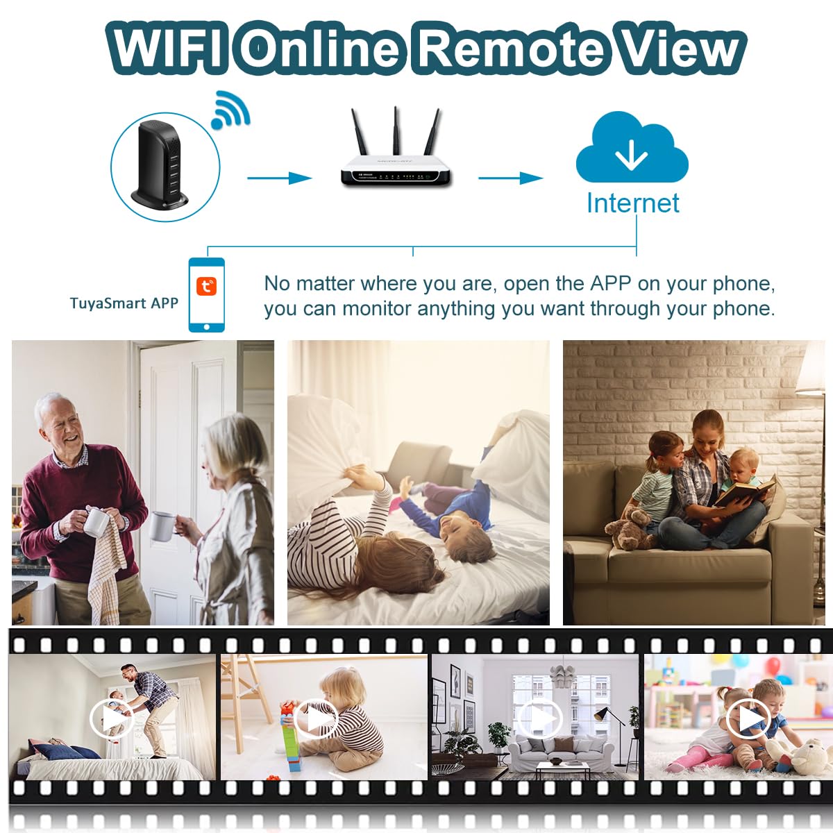 HD 1080P WiFi Hidden Spy Camera with Wireless USB Charger & 5-Port Hub | Nanny Cam with Motion Detection & APP Remote Control for Home & Office Security | Perfect for Baby Monitoring, Pet Watching & Property Surveillance