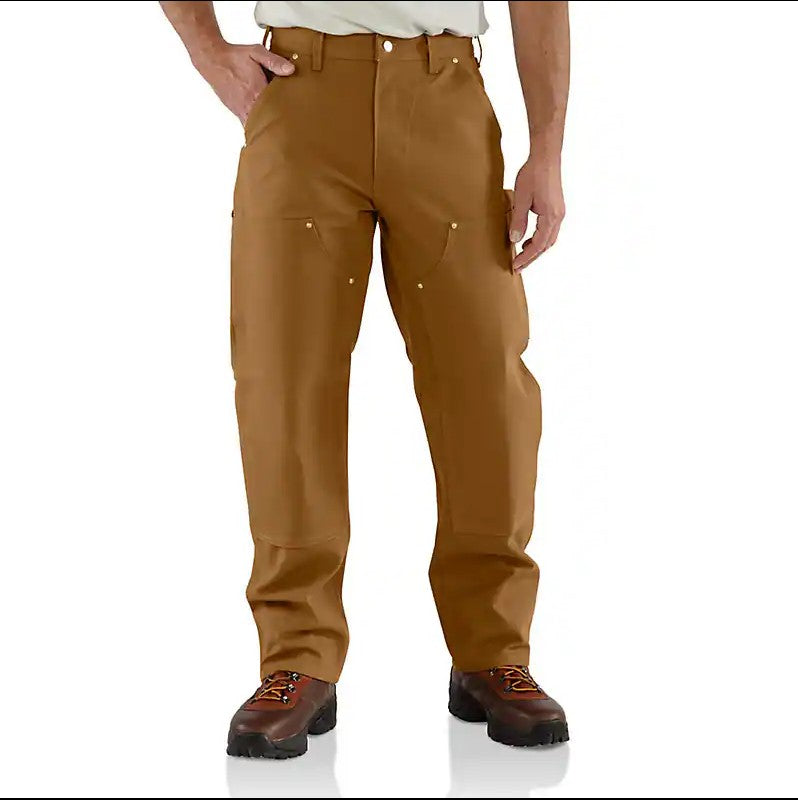 Carhartt Men's Loose Fit Firm Duck Double Front Utility Work Pants - Durable Construction Workwear for Carpenters, Electricians & Outdoor Labor