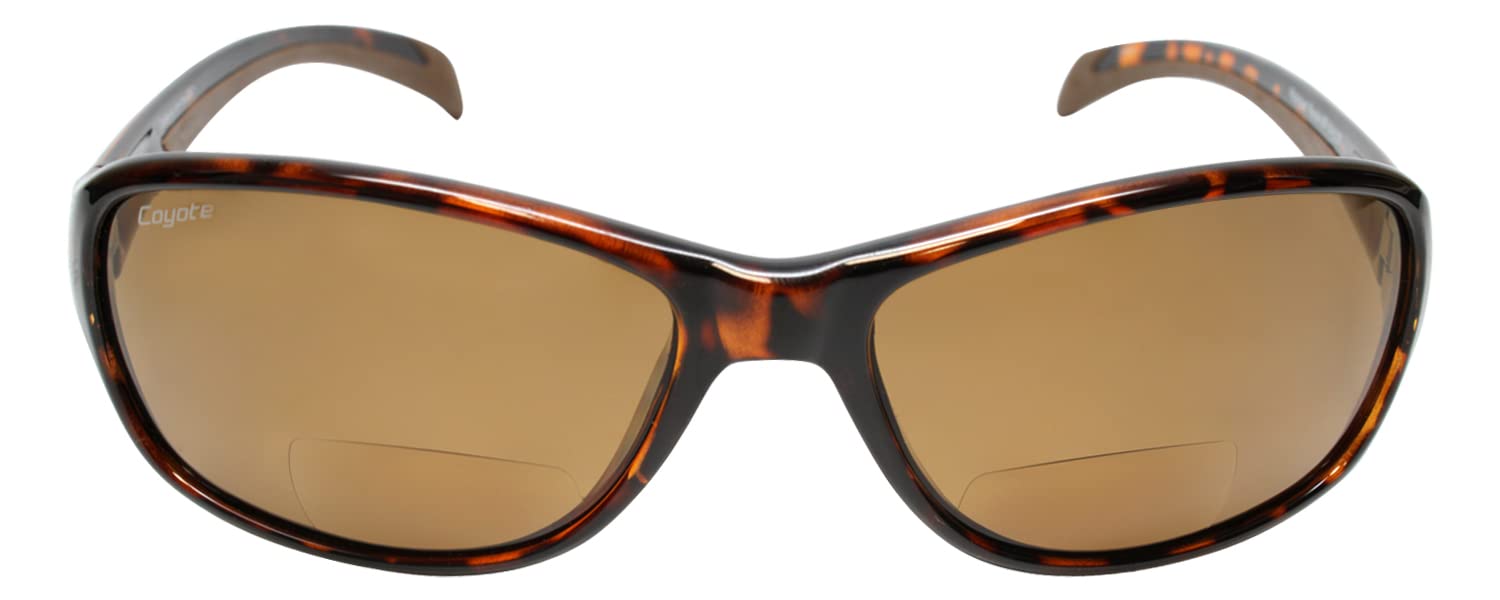 BP-14 Polarized Bifocal Reading Sunglasses for Men & Women - Sport Wraparound Oval Sunglasses with Readers - Trendy Eyewear for Outdoor Activities, Fishing & Driving