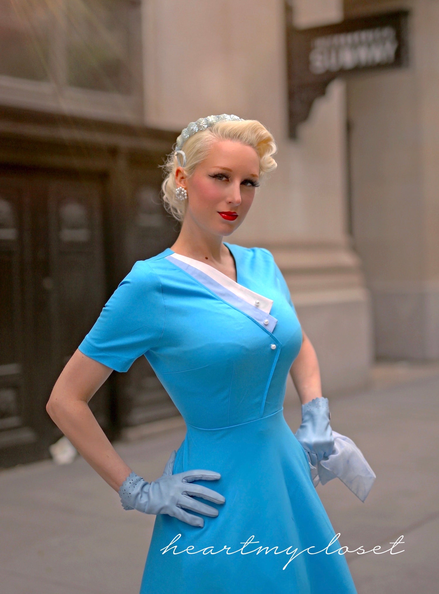 Lily 1950s Vintage Retro Style Dress - Classic 50s Swing Dress for Women, Pinup Fashion, Rockabilly Outfits & Vintage Themed Parties