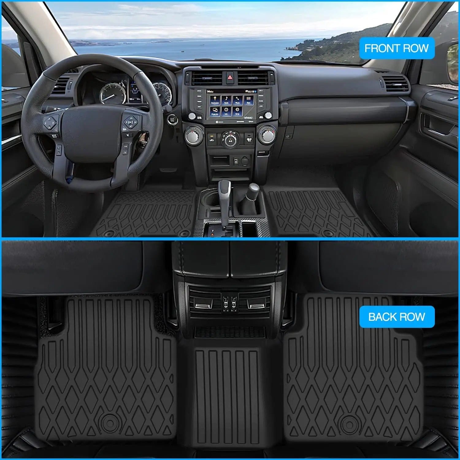 2022-2025 Hyundai Tucson All-Weather TPE Floor Mats - Custom Fit Car Floor Liners for Hyundai Tucson SUV - Perfect for Daily Commute, Road Trips & Outdoor Adventures