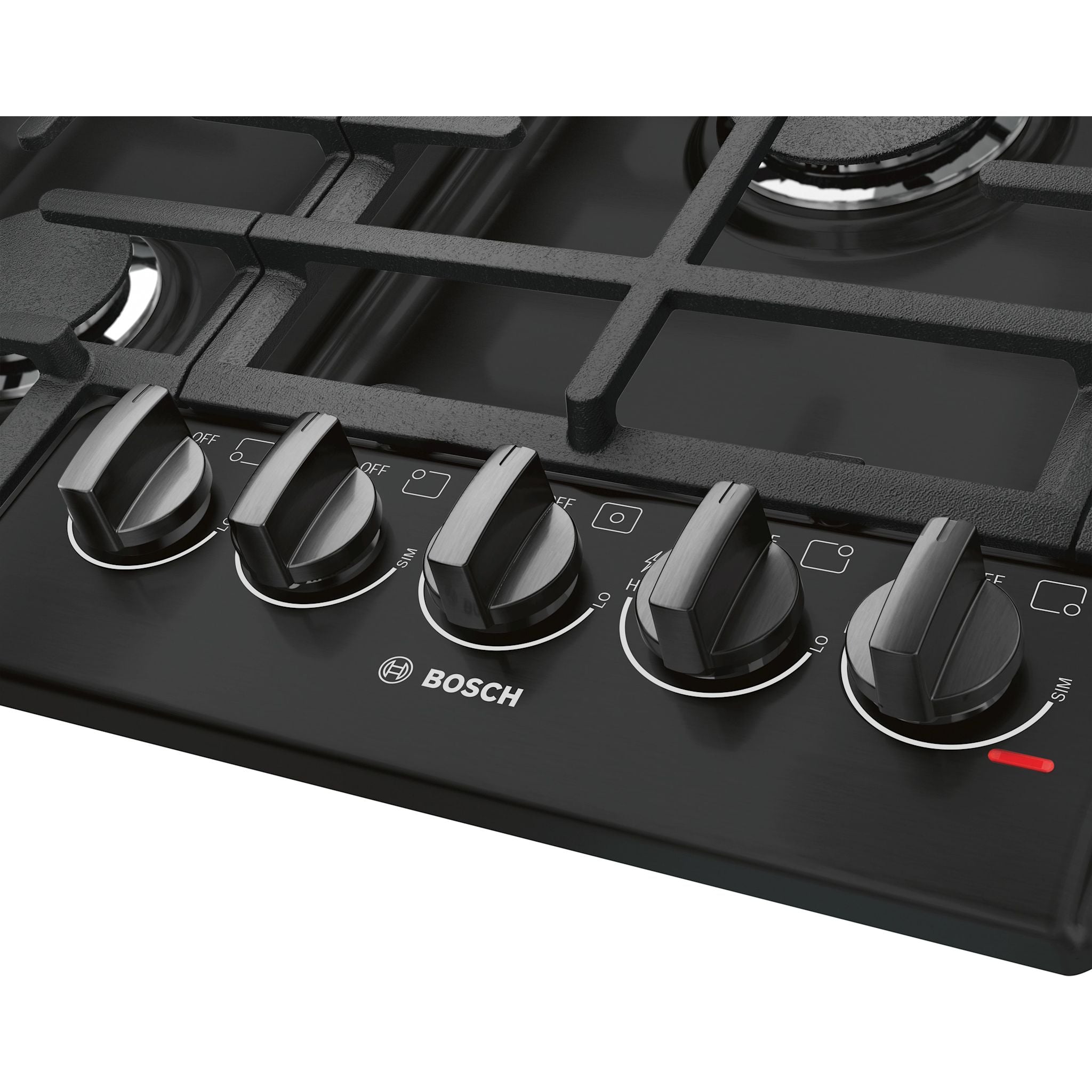 Bosch 36-Inch Gas Cooktop - NGM8646UC - Black Stainless Steel - Professional Grade Gas Range for Home Kitchen - Perfect for Cooking, Baking & Entertaining