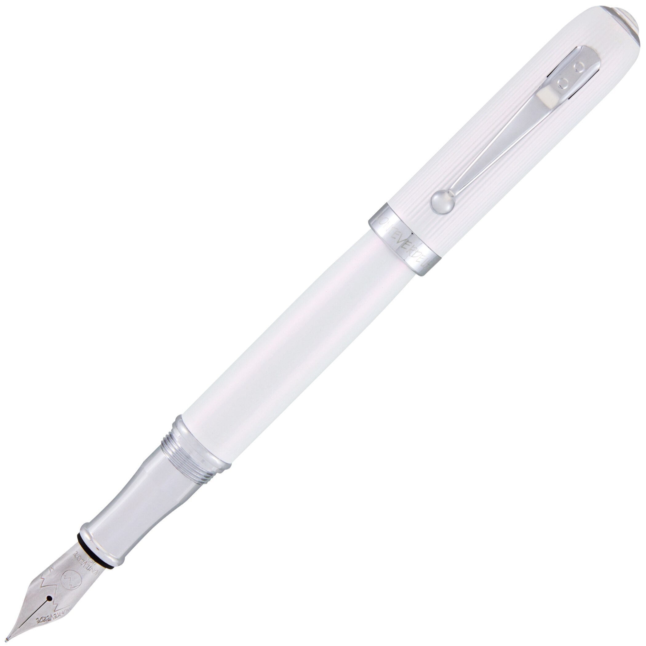 Monteverde Rodeo Drive Iridescent White Fountain Pen - Premium Calligraphy Pen for Writing, Journaling & Gift Giving - Elegant White Shimmer Fountain Pen with Smooth Ink Flow