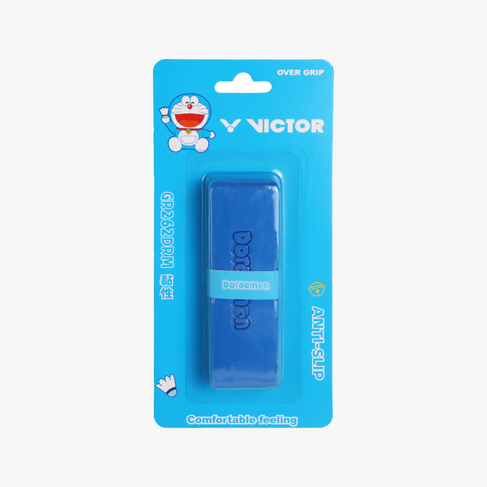 Victor x Doraemon Tennis Overgrip GR262DRM M (Deep Sky Blue) - Premium Cushioning for Better Grip & Comfort - Perfect for Tennis, Badminton & Racquet Sports