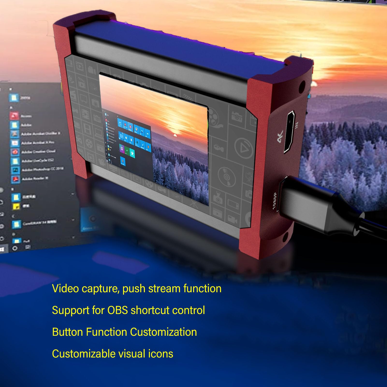 4K HDMI Video Capture Card USB 3.0 - 1080P 60FPS HD Game Streaming Device for PS5, Xbox Series X, Nintendo Switch, PC, DSLR Cameras - Perfect for Live Streaming, Gaming, Video Recording & Content Creation
