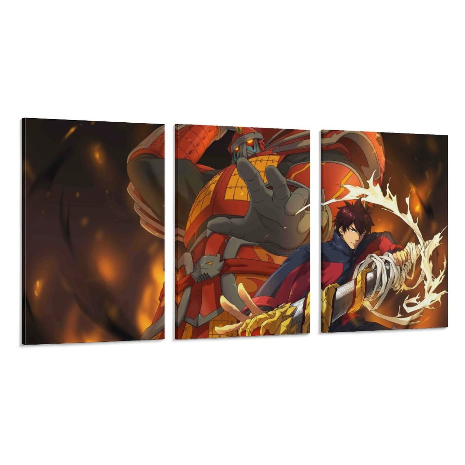 NUOTI Anime Rakshasa Street Poster Set - Cao Yan Bing Xu Zhu Trio Canvas Wall Art (20x30inch/50x75cm) - Japanese Anime Decor for Living Room, Bedroom & Gaming Room - Perfect for Anime Fans & Home Decoration