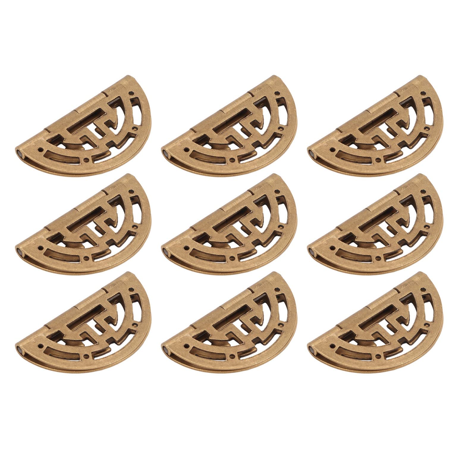 Brass Jewelry Box Hinges - DUSC Round Cabinet Hinges for Wine Gift Boxes & Wooden Cases | Perfect for DIY Craft Projects & Home Decor