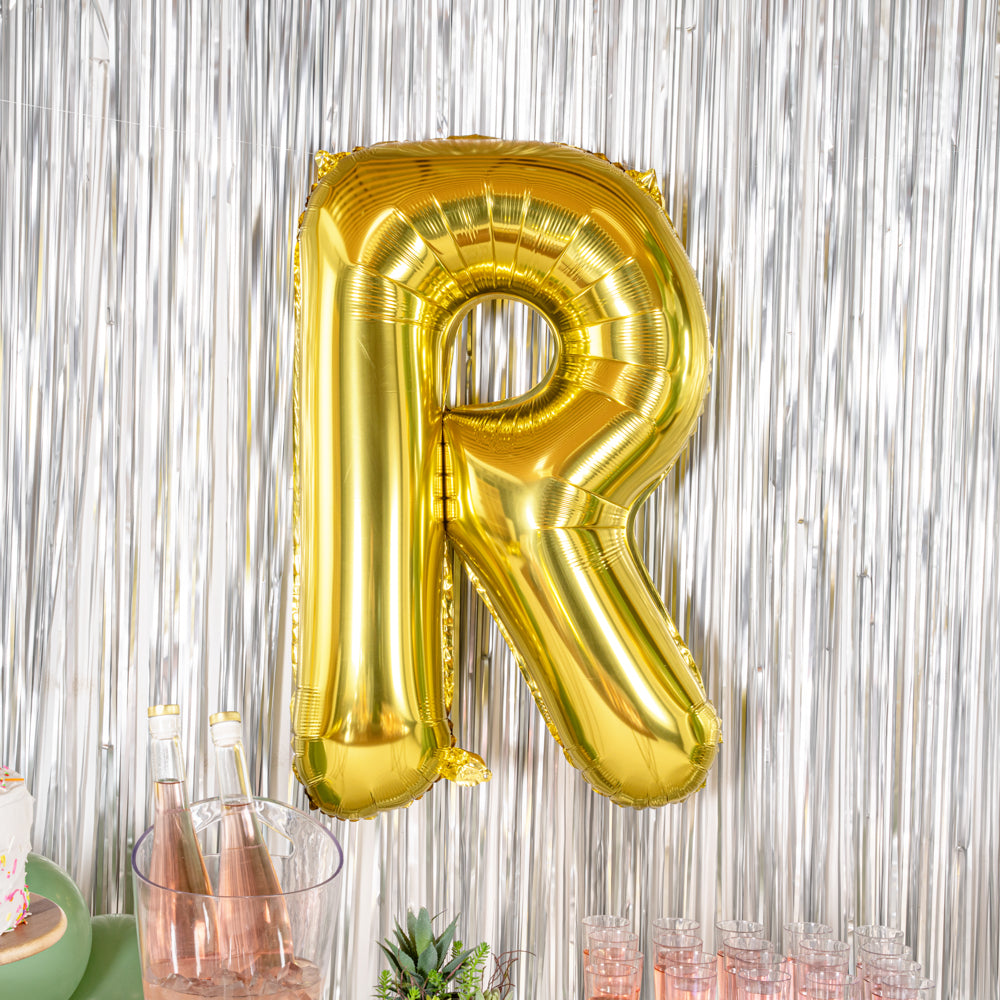 Balloonify Gold Mylar Letter R Balloon - 40 Inch Large Foil Alphabet Balloon for Birthday Party Decorations, Baby Shower, Wedding, Anniversary & Graduation Celebrations