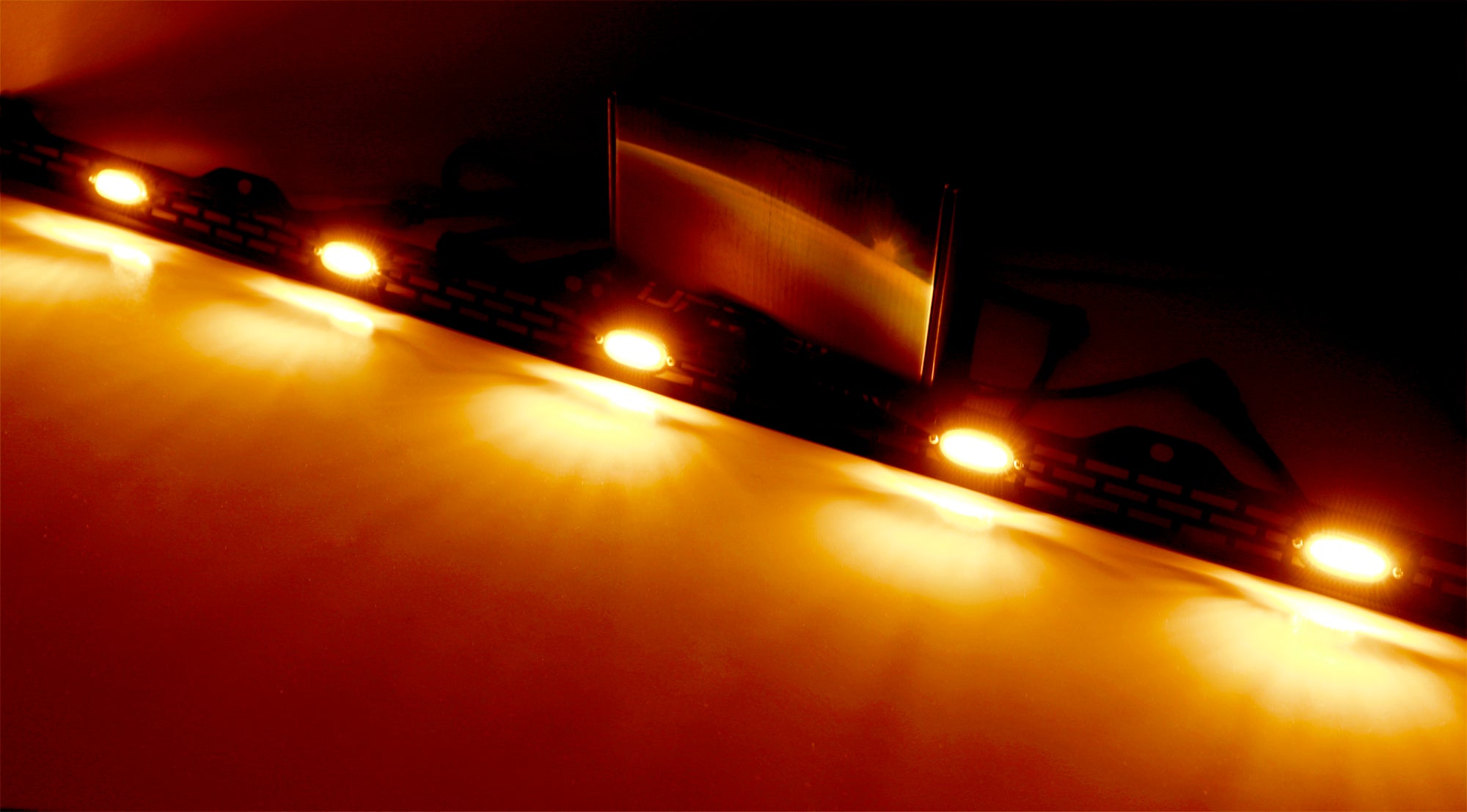 5-Section Amber Full LED Hood Bulge Grille Lighting Kit for 2014-2021 Toyota Tundra - Off-Road & Night Driving Safety Lights