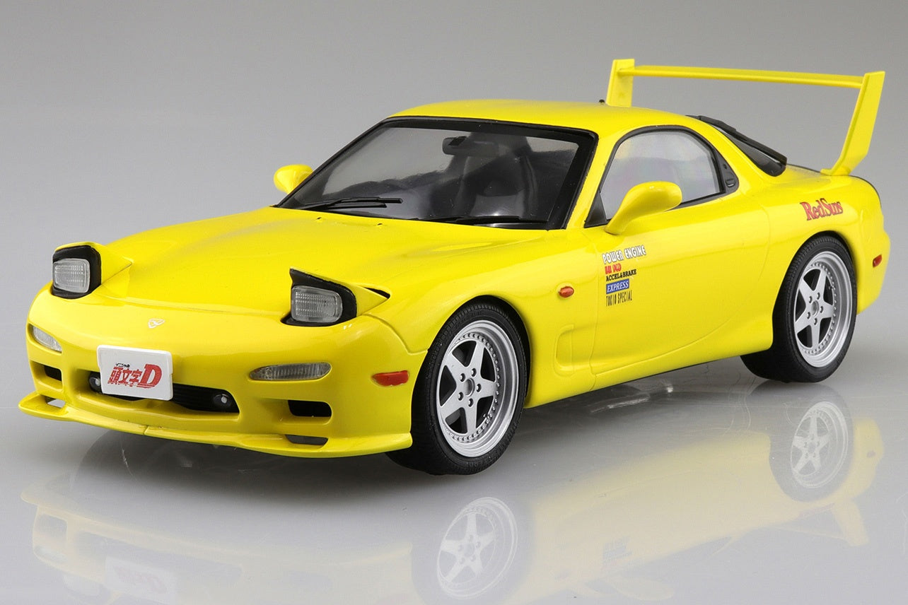 Aoshima 1/24 Initial D Takahashi Keisuke FD3S RX-7 Model Kit - Pre-Painted Anime Car Building Set for Collectors & Hobbyists | Perfect for Display, Gifts, and Anime Enthusiasts