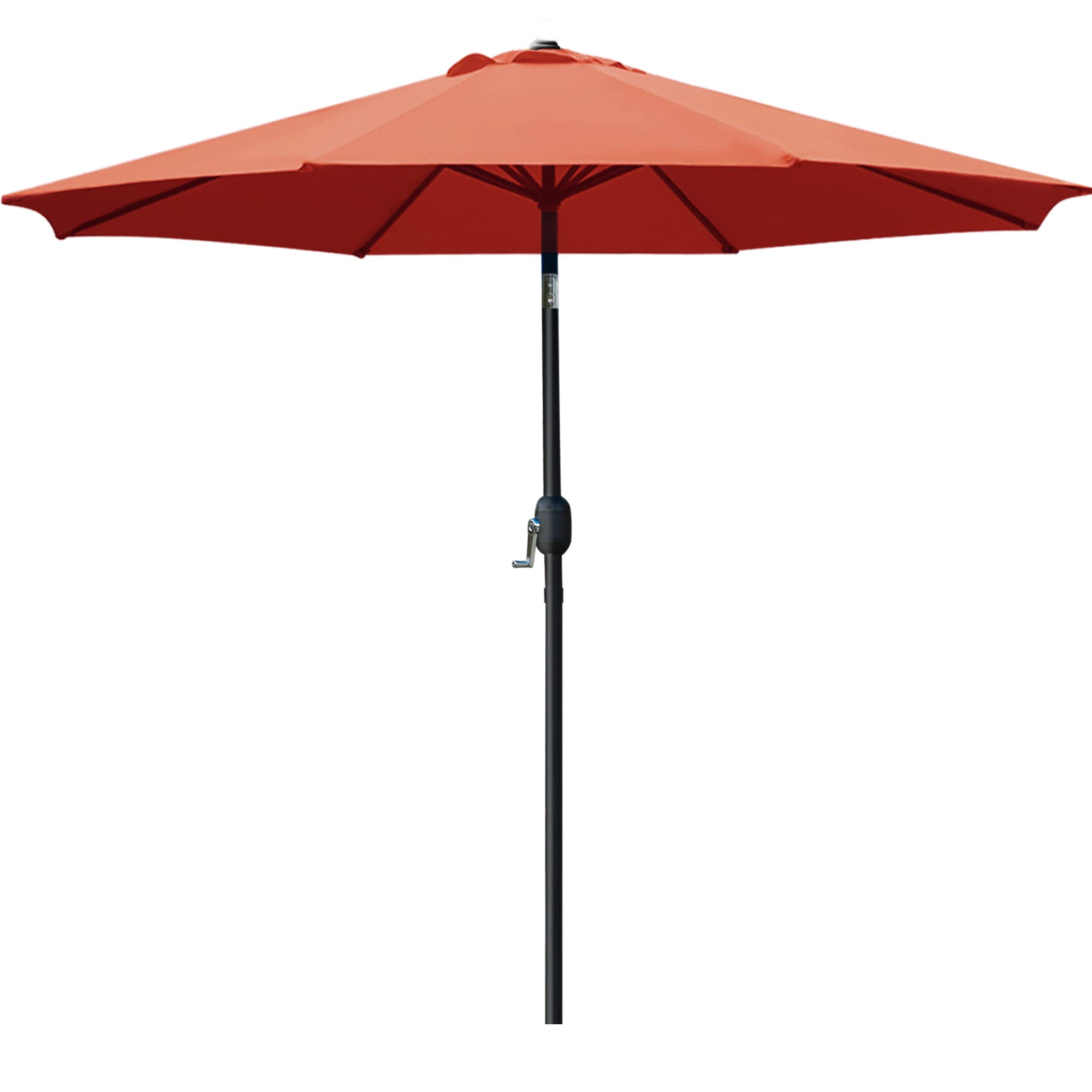 Sunnyglade 9-Foot Outdoor Patio Umbrella with 8 Heavy-Duty Steel Ribs - UV Protection & Wind Resistant - Perfect for Poolside, Backyard, Garden, and Outdoor Dining (Orange)