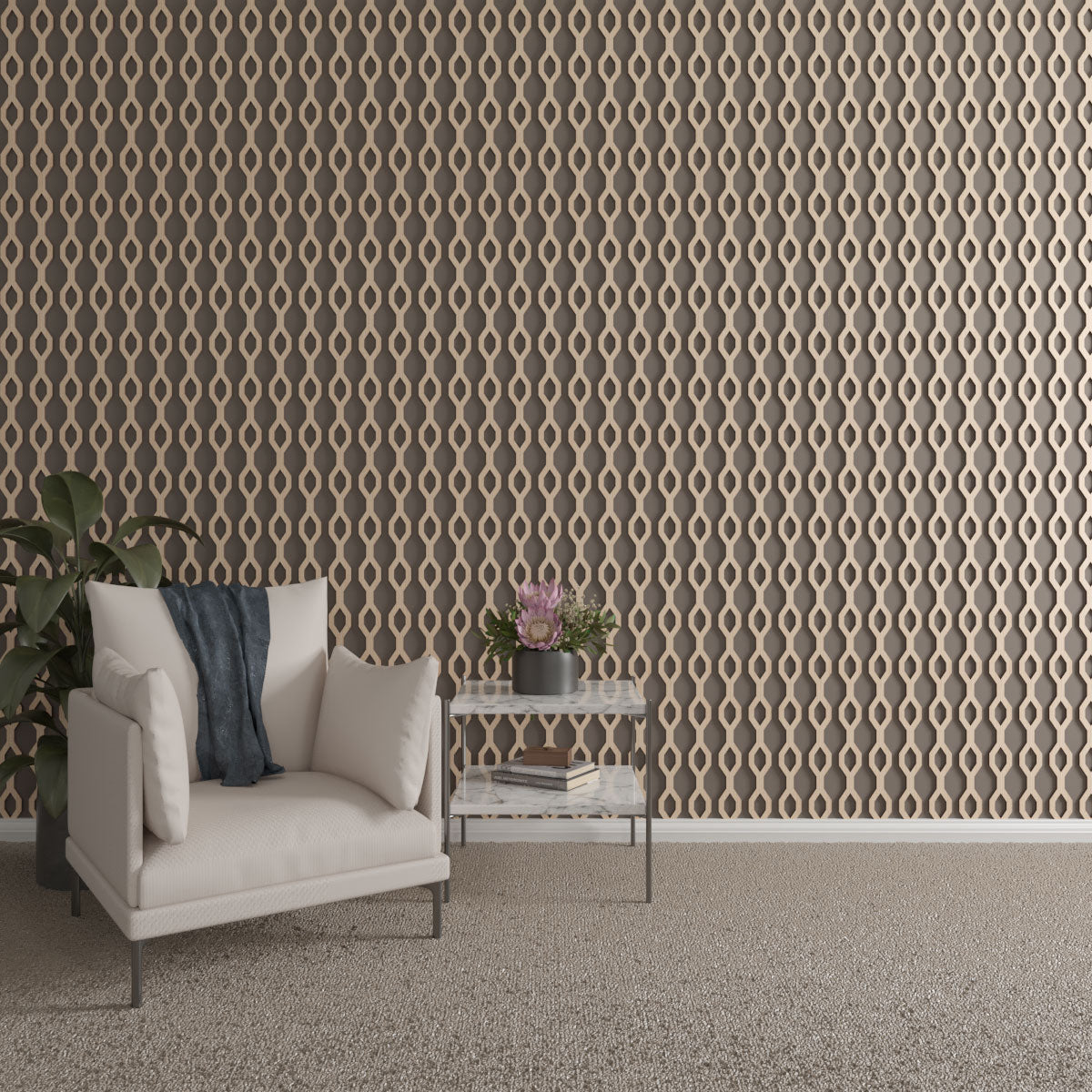 Adjustable Wood Slat Wall Kit - Modern DIY Room Divider & Decorative Panel for Home & Office - Perfect for Living Room, Bedroom, and Workspace Partitions