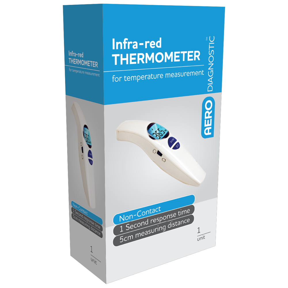 Accurate Slimline Non-Contact Infrared Thermometer for Adults & Kids - Fast Digital Fever Temperature Scanner - Perfect for Home, Office, Travel & Medical Use