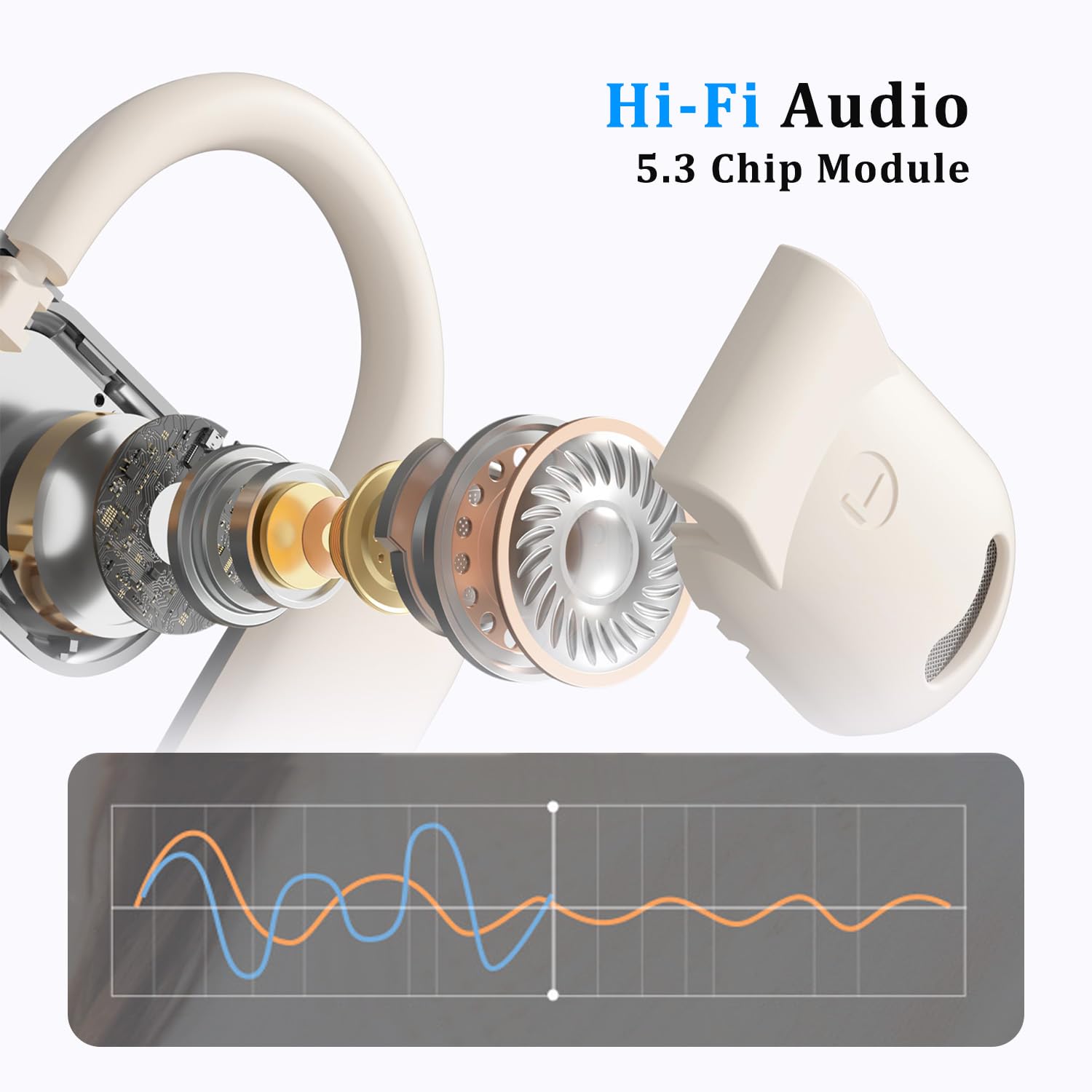 Real-Time AI Language Translator Earbuds - Open Ear Wireless Bluetooth Earbuds with 144 Language Translation for iOS & Android (Black) - Perfect for Travel, Business Meetings & Multilingual Conversations