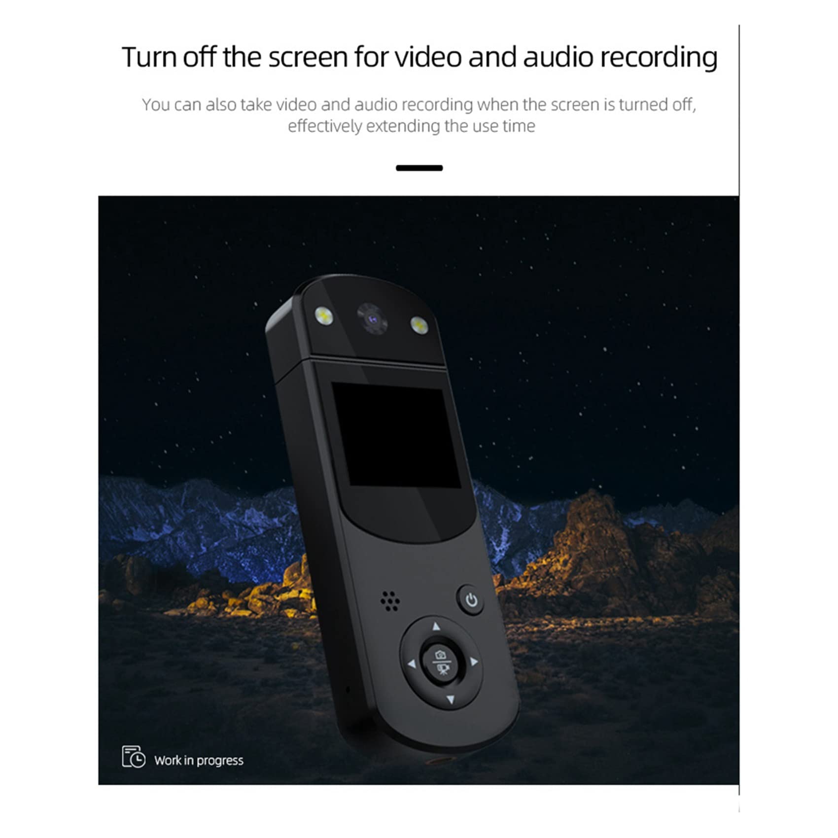 2X Handheld Digital Mini Sports Camera - 1080P HD Infrared Action Camera with Night Vision for Outdoor Adventures, Cycling, Skiing & Underwater Recording - Black