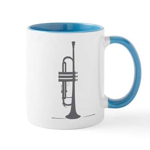White/Blue Inside - Upright Trumpet Mug
