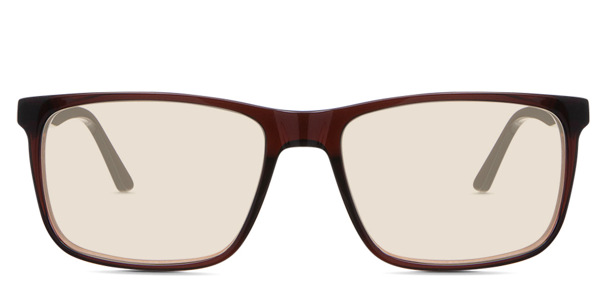 Belio Men's Prescription Tinted Glasses - UV Protection & Blue Light Blocking - Stylish Eyewear for Work, Driving & Outdoor Activities