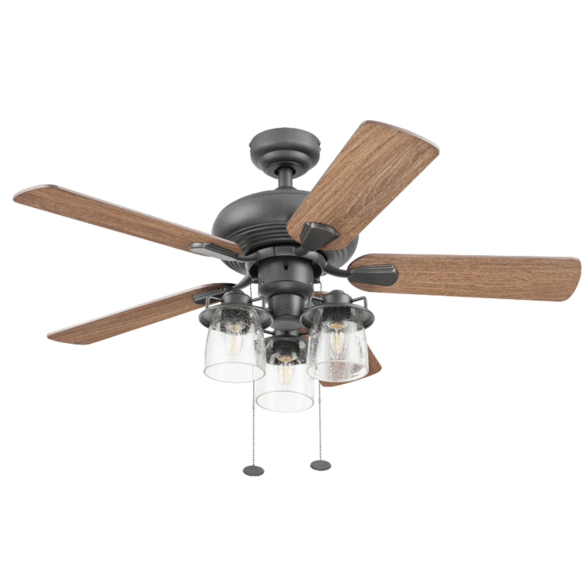 Prominence Home 42 Inch Crown Ridge Bronze Ceiling Fan with Pull Chain - Perfect for Bedroom, Living Room & Outdoor Patio Cooling