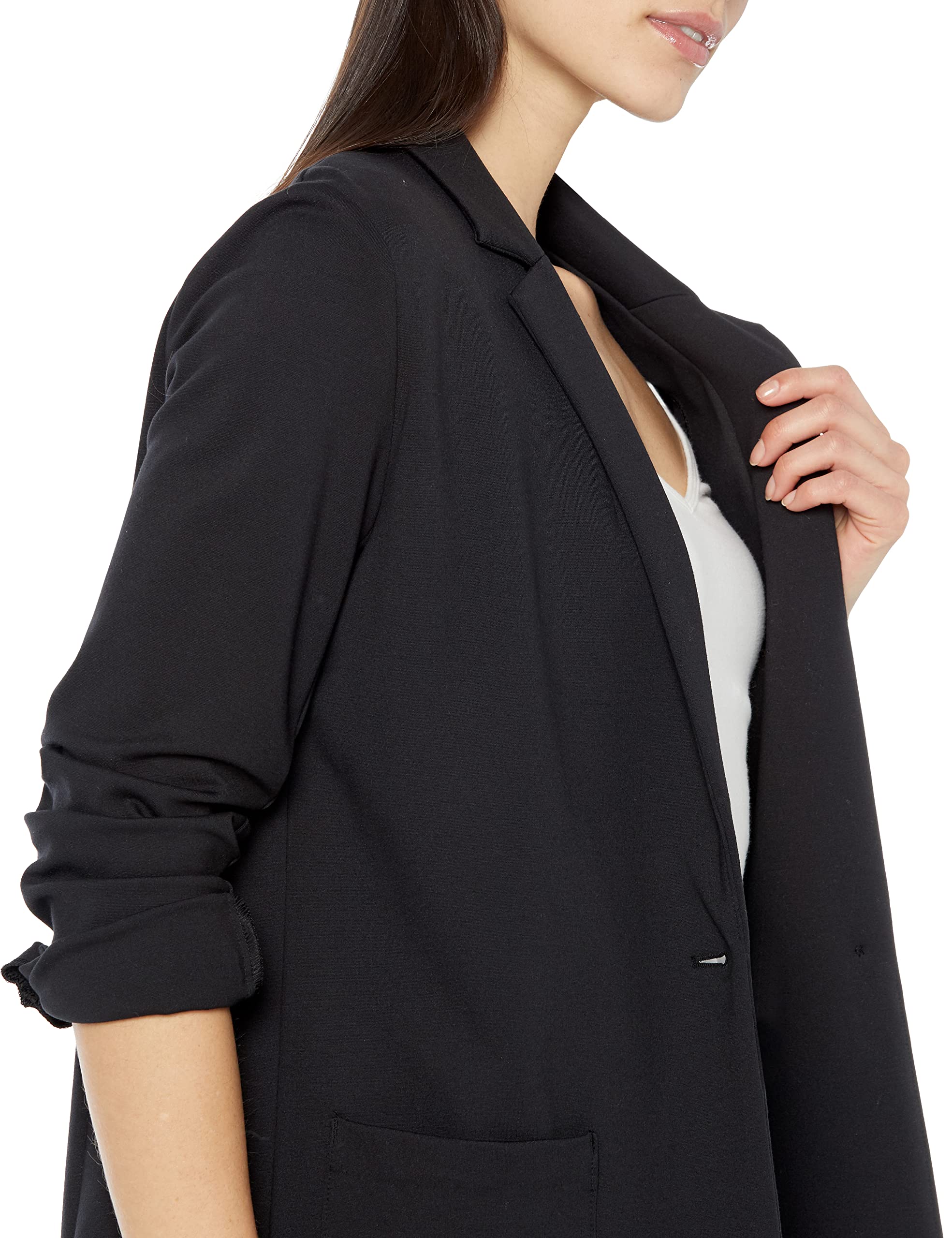 Amazon Essentials Women's Relaxed-Fit Soft Ponte Blazer - Comfortable Stretch Jacket for Office, Business Casual & Everyday Wear