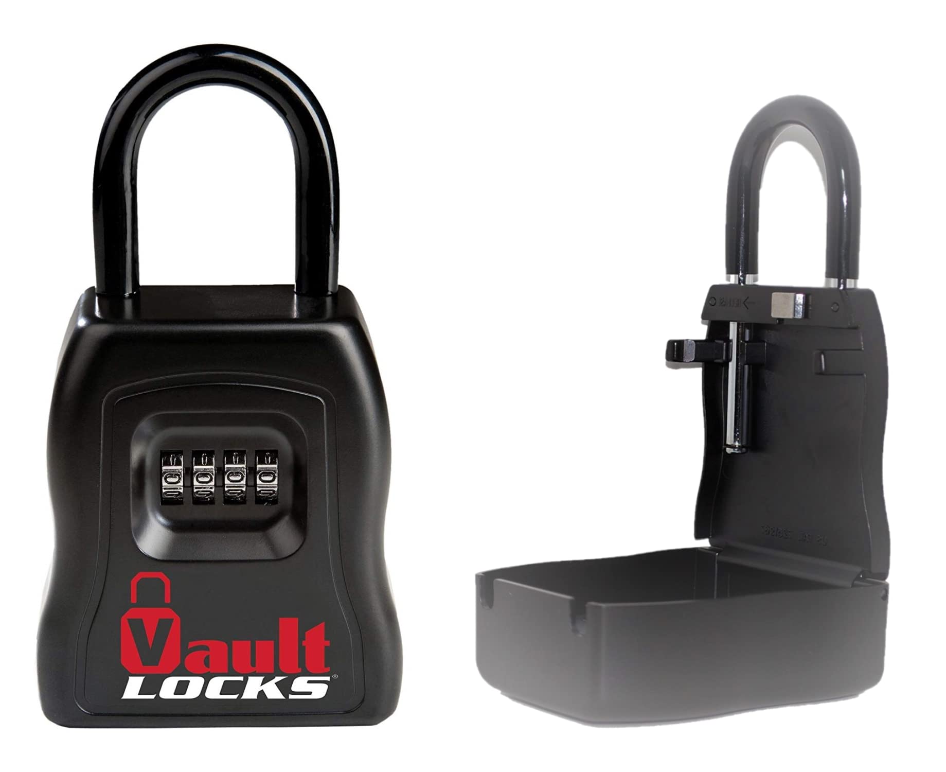 Waterproof 4-Digit Combination Lock Box for Outdoor Key Storage - Large Hide-A-Key Safe (4-Pack) - Perfect for House Keys, Spare Keys & Vacation Home Security